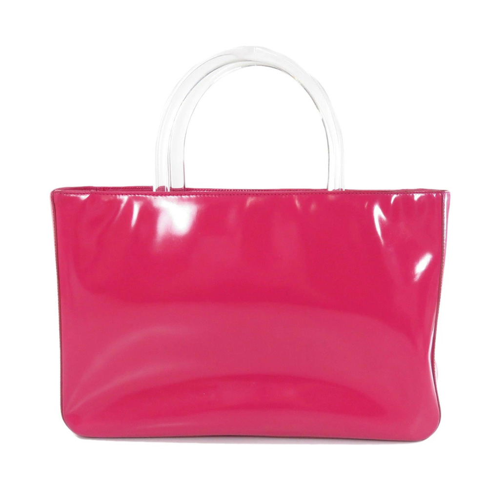 Prada tote acrylic pink clear leather hot patent